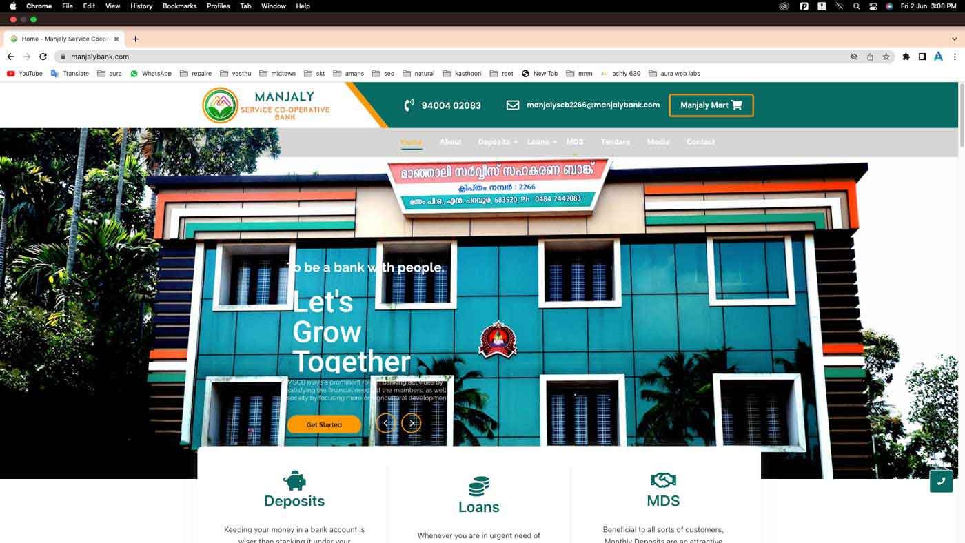 bank website development