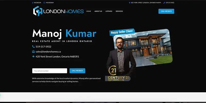 london homes on canada